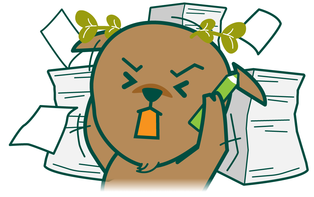 苦しんでいる茶ヤギ